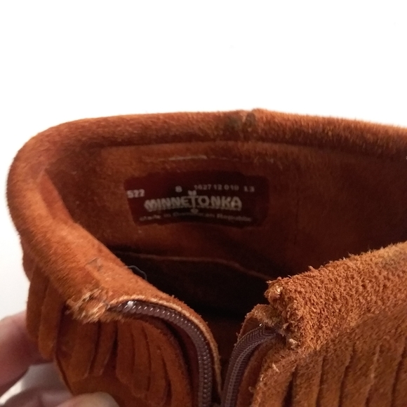 SOLD - Minnetonka Concho Suede Moccasins Boots Women's 8 - Picture 8 of 9